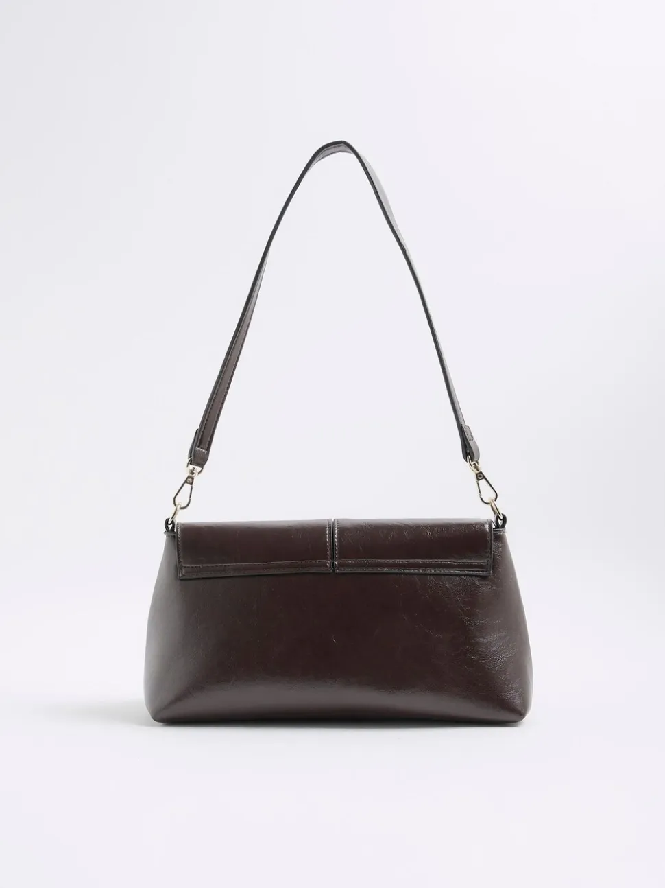 River Island Burgundy Bar Front Clutch Bag
