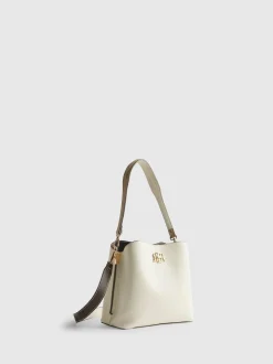River Island Cream Lock Front Bucket Bag