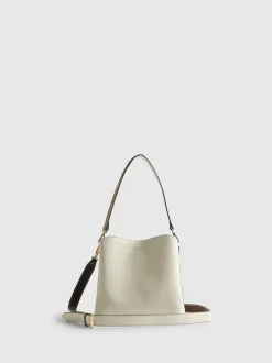 River Island Cream Lock Front Bucket Bag