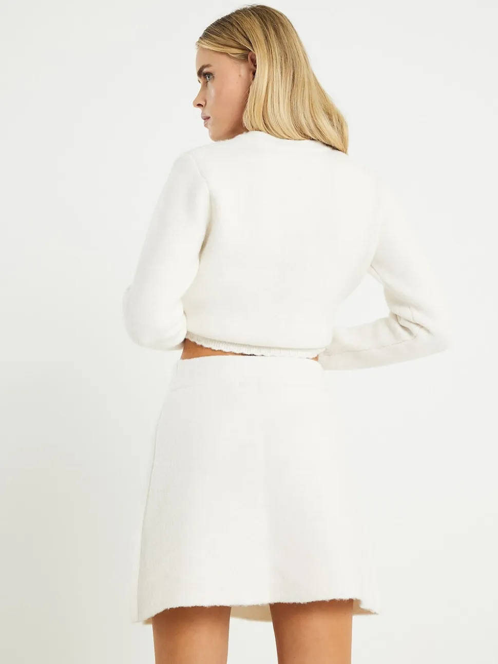 River Island Cream Petite Flippy Skirt