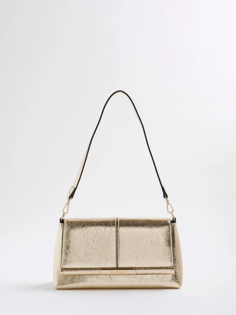 River Island Gold Bar Front Clutch Bag