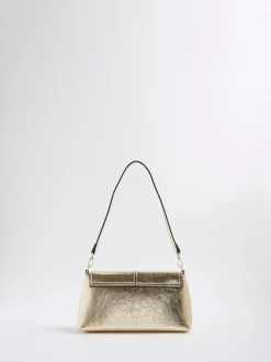 River Island Gold Bar Front Clutch Bag