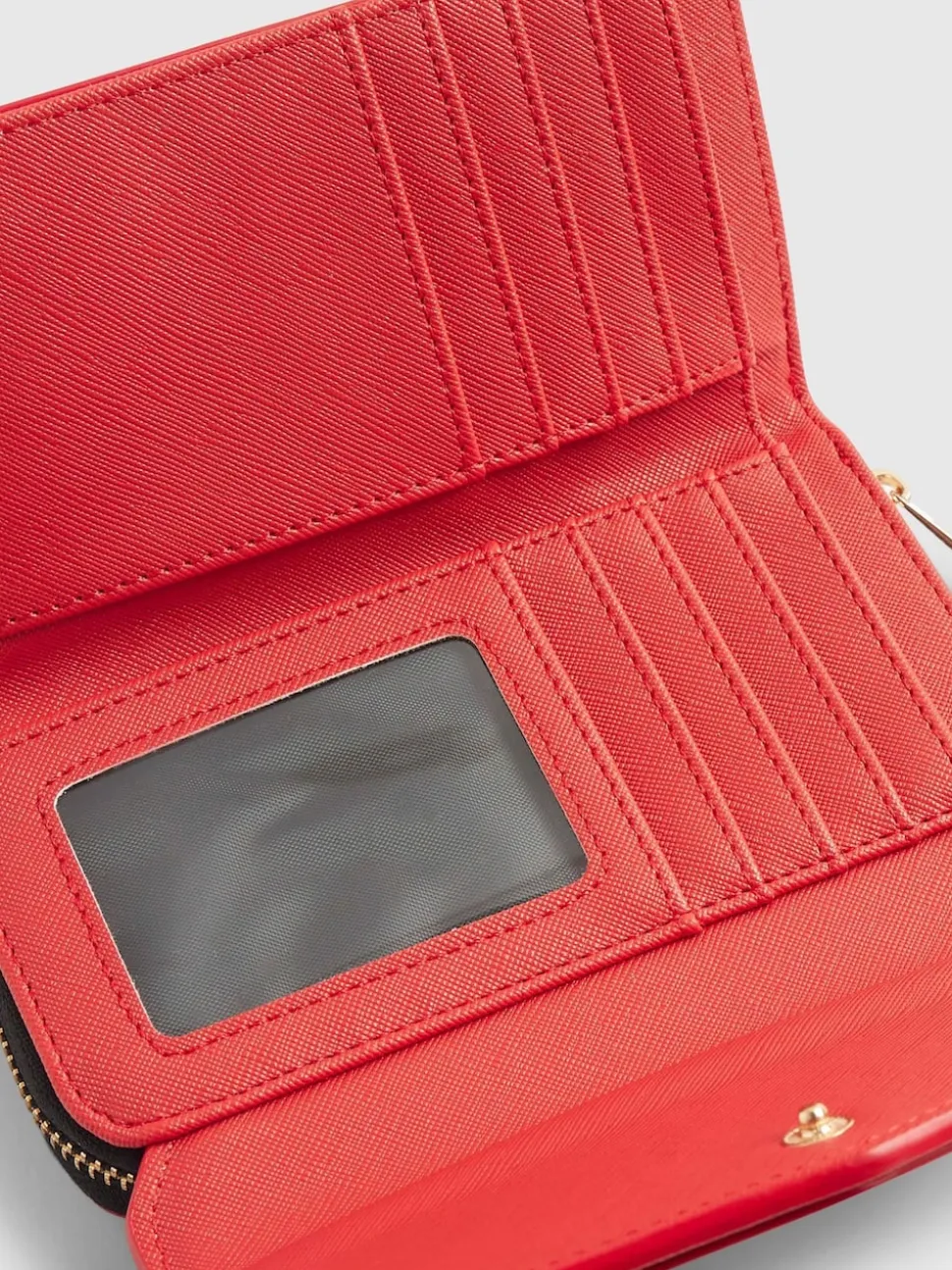 River Island Red Heart Panelled Zip Around Purse