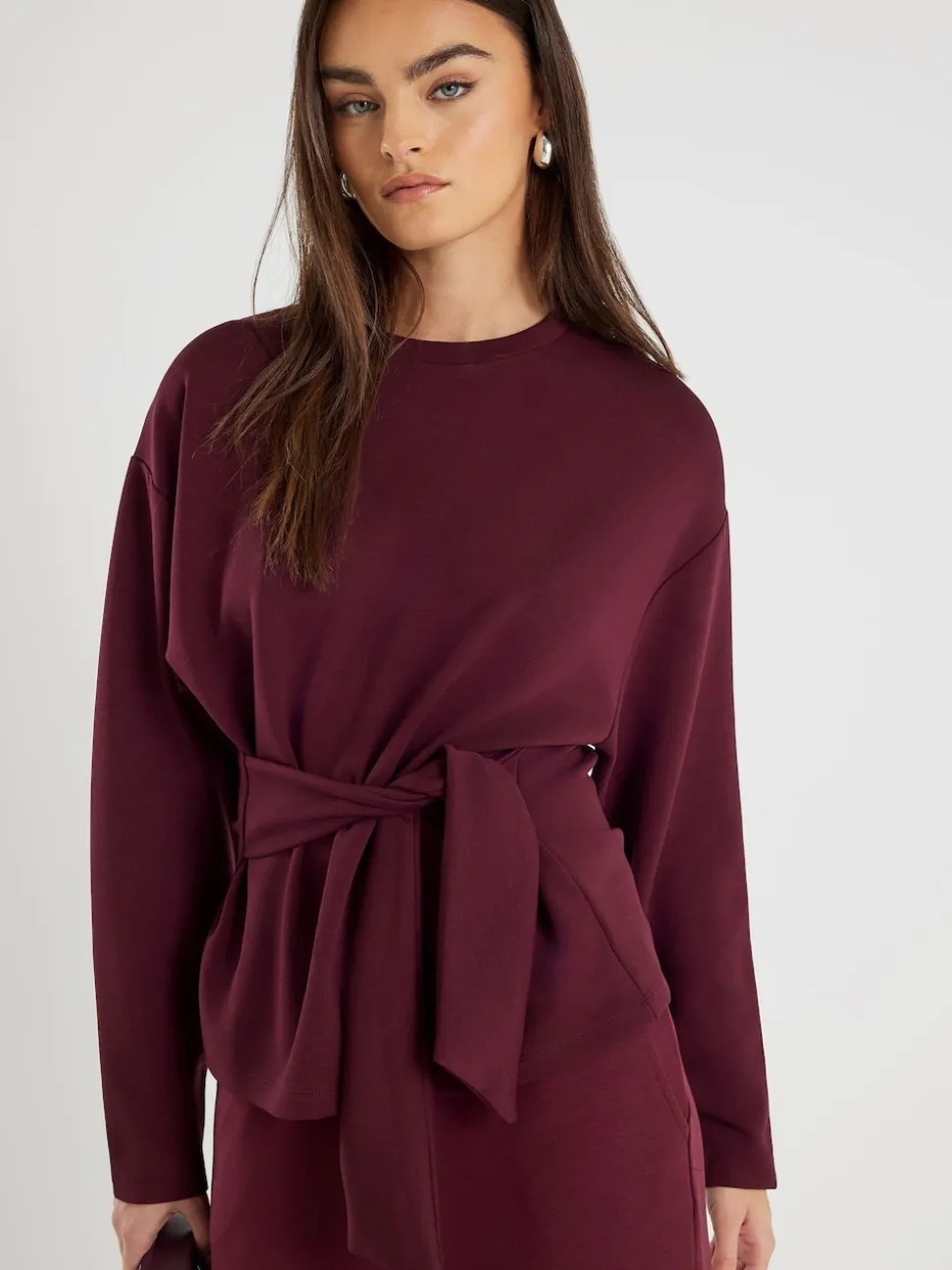 River Island Red Tie Front Premium Top