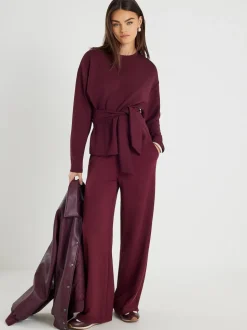River Island Red Tie Front Premium Top