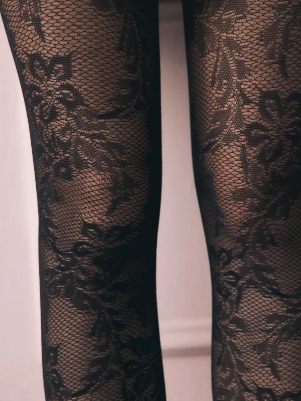 Rockett St George Black Floral Tights