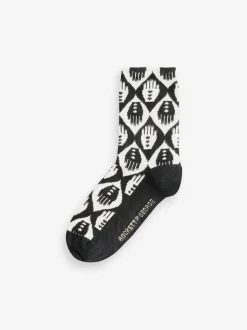 Rockett St George Black/Red 4 Pack Swan Socks