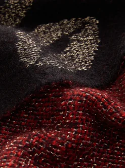 Rockett St George Black/Red Lips Midweight Scarf
