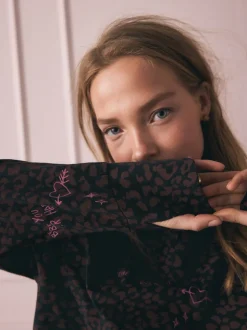 Rockett St George Chocolate Brown Leopard Tattoo Twosie Pyjamas