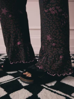 Rockett St George Chocolate Brown Leopard Tattoo Twosie Pyjamas
