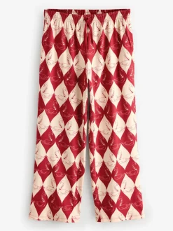 Rockett St George Red Argyle Swan Jersey Pyjamas