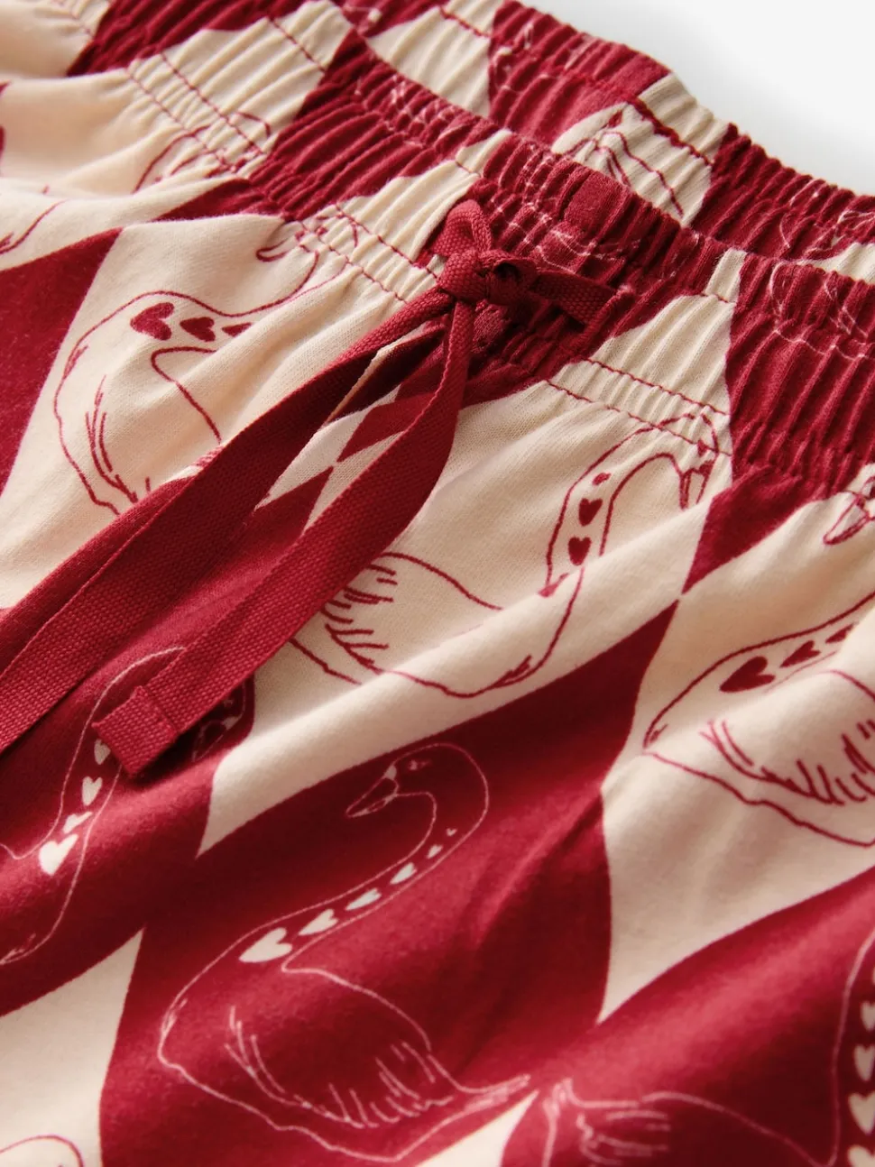 Rockett St George Red Argyle Swan Jersey Pyjamas