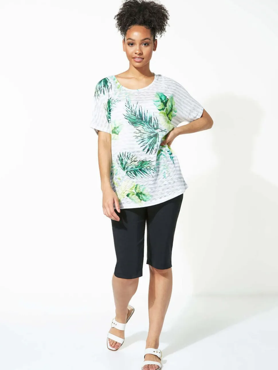 Roman Black Knee Length Stretch Shorts