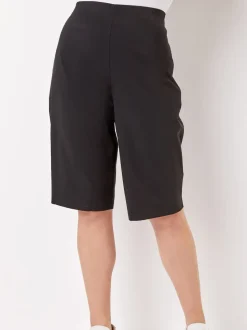 Roman Black Knee Length Stretch Shorts