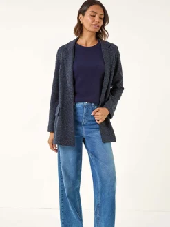 Roman Blue Boucle Jersey Blazer