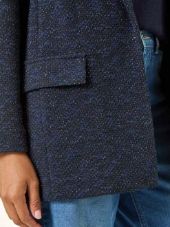 Roman Blue Boucle Jersey Blazer