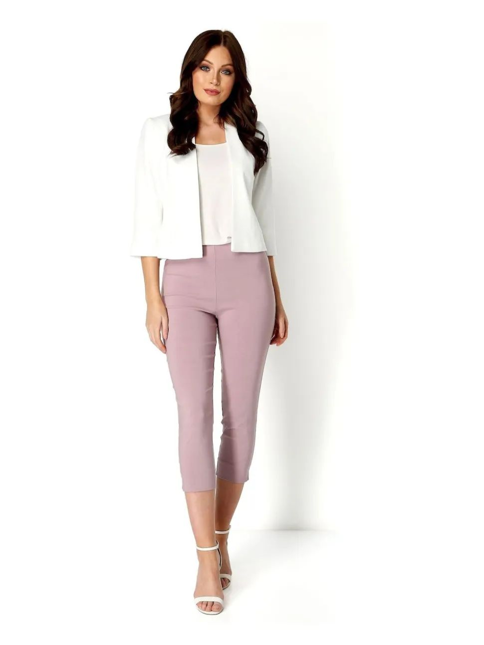 Roman Cream 3/4 Sleeve Rochette Jacket