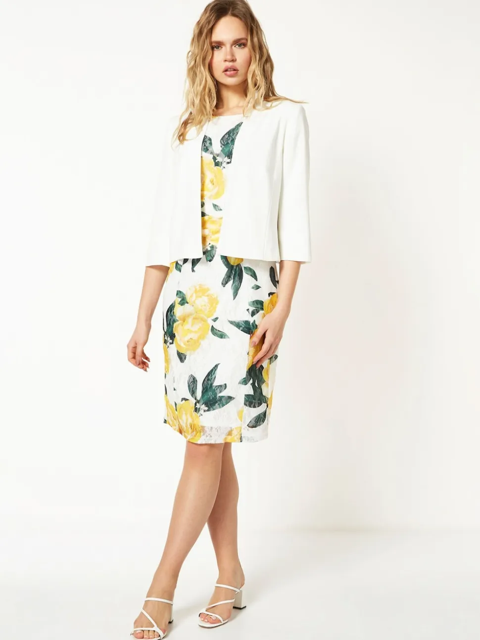 Roman Cream 3/4 Sleeve Rochette Jacket