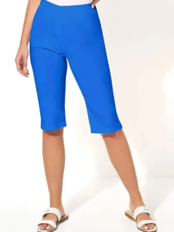 Roman Dark Blue Knee Length Stretch Shorts