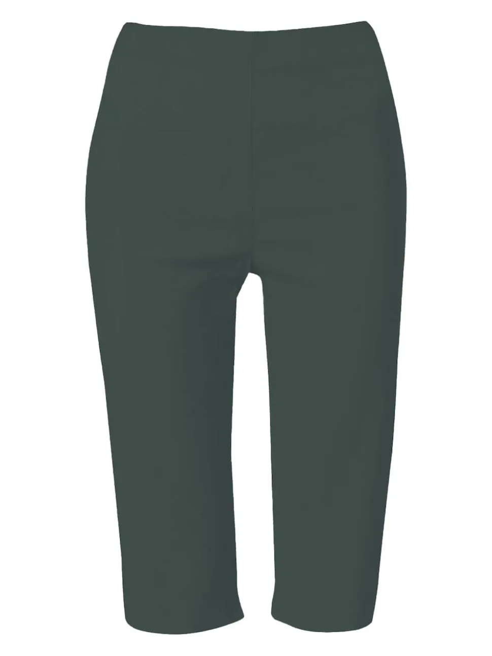 Roman Dark Green Knee Length Stretch Shorts