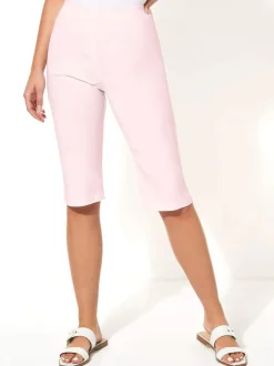 Roman Light Pink Knee Length Stretch Shorts