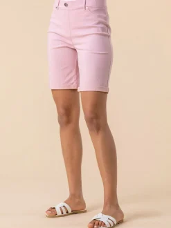 Roman Light Pink Turned Hem Stretch Shorts