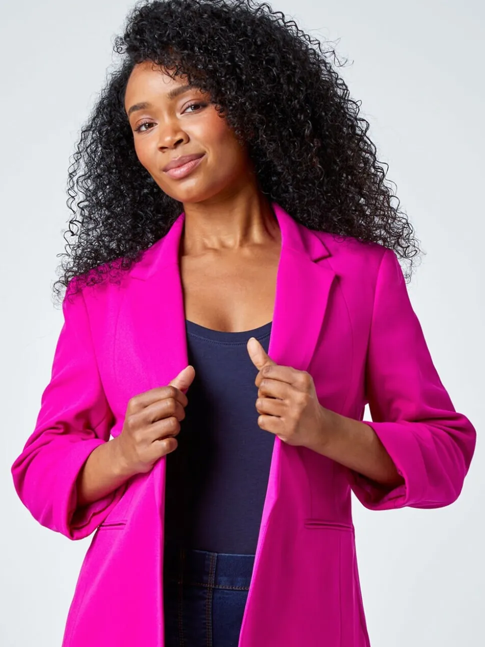 Roman Pink Petite Classic Stretch Blazer