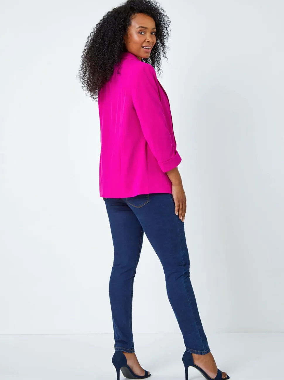 Roman Pink Petite Classic Stretch Blazer
