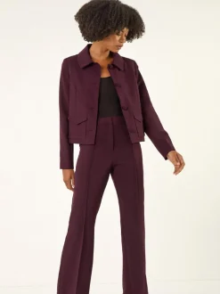 Roman Red Jet Pocket Bootleg Trousers