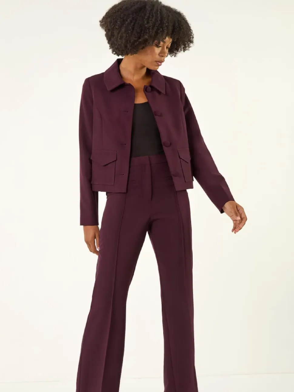 Roman Red Jet Pocket Bootleg Trousers