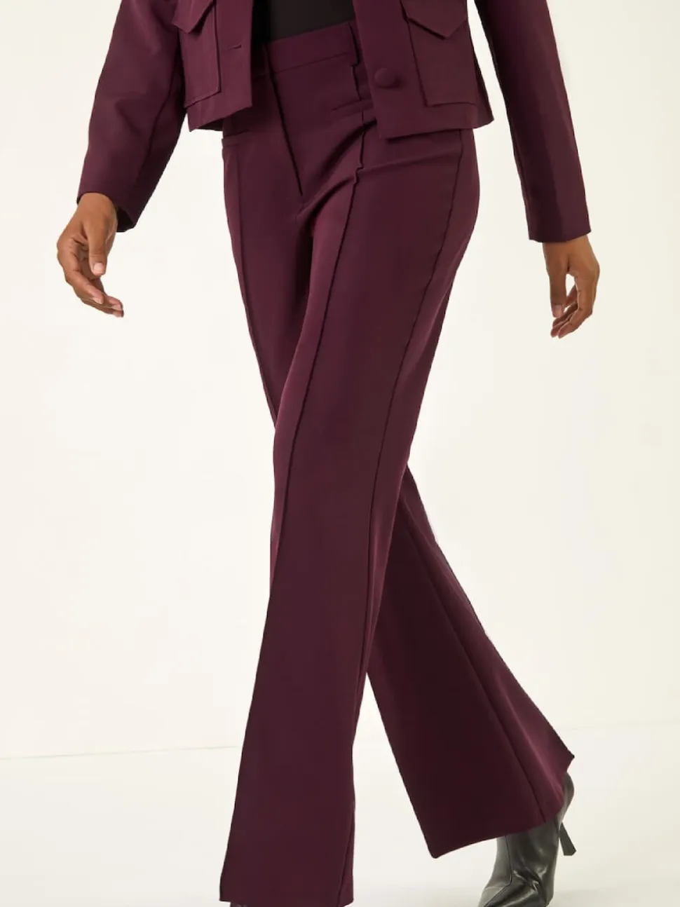 Roman Red Jet Pocket Bootleg Trousers