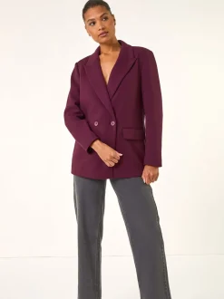 Roman Red Premium Stretch Ponte Blazer