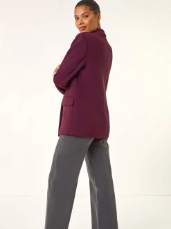 Roman Red Premium Stretch Ponte Blazer