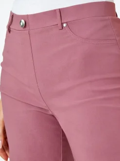 Roman Rouge Turned Hem Stretch Shorts