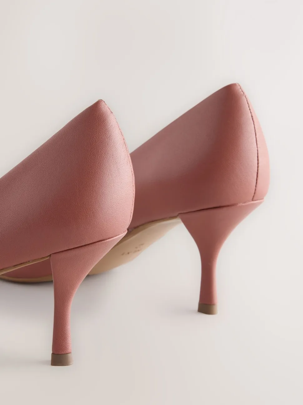 Rose Pink Forever Comfort® Leather Pointed Toe Heeled Court Shoes