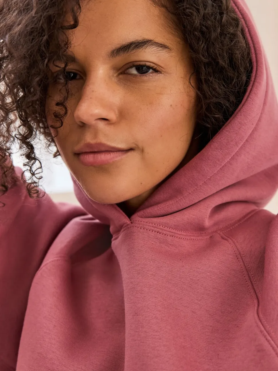 Rose Pink Relaxed Fit Heavyweight Longline Hoodie