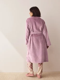 Rose Pink Waffle Cosy Robe