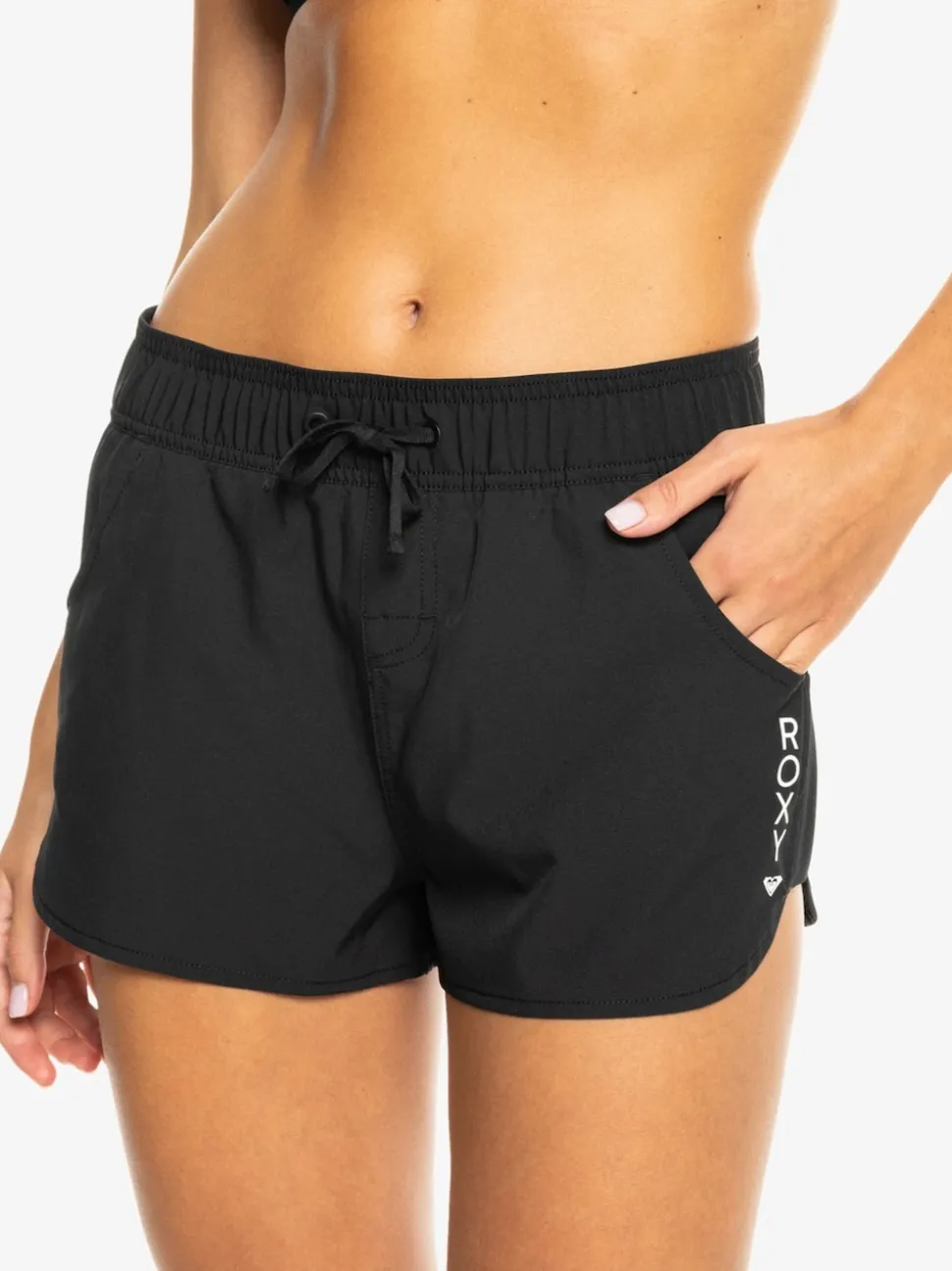Roxy Black Wave 2 Inch Logo Board Shorts