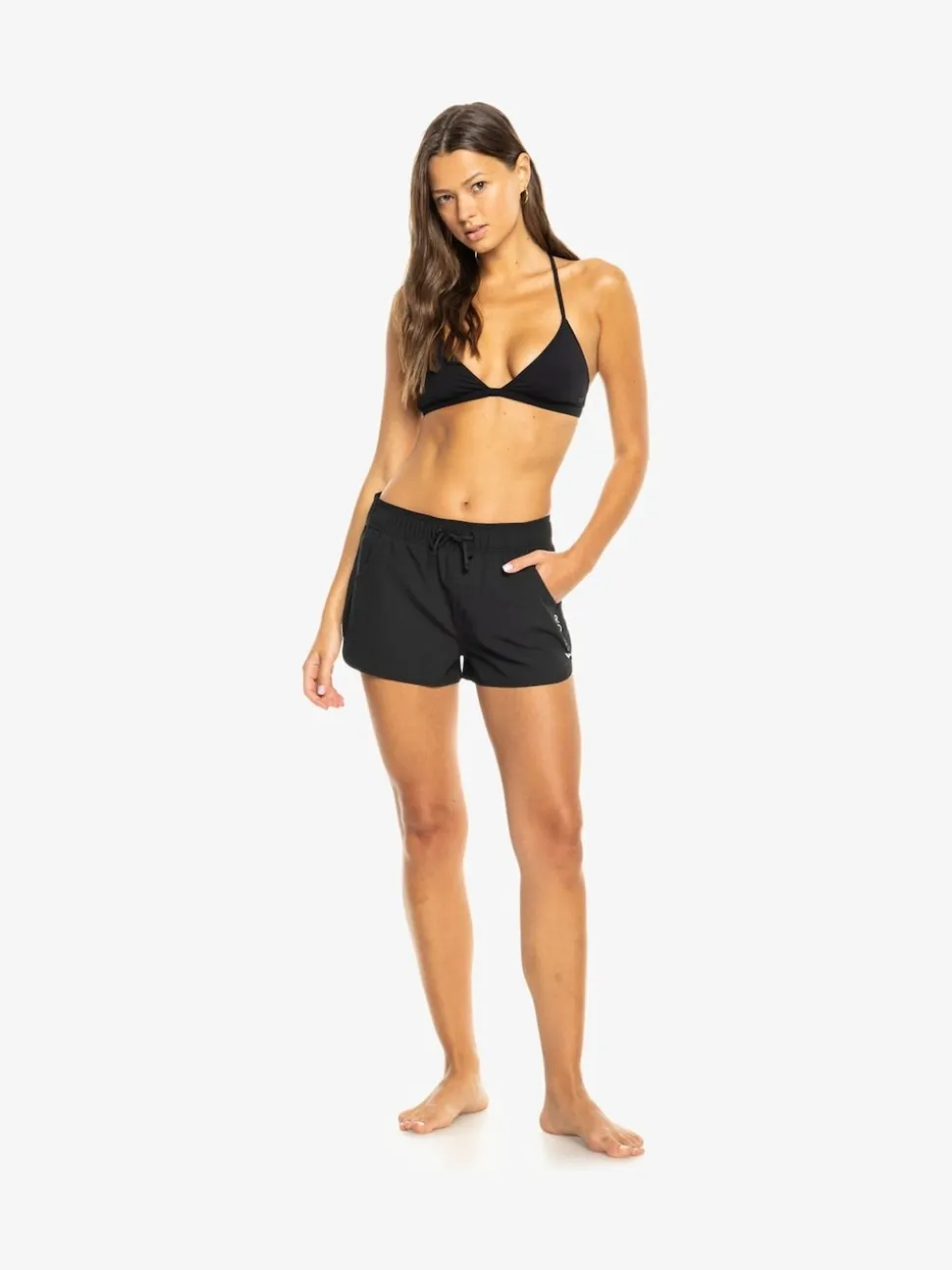Roxy Black Wave 2 Inch Logo Board Shorts
