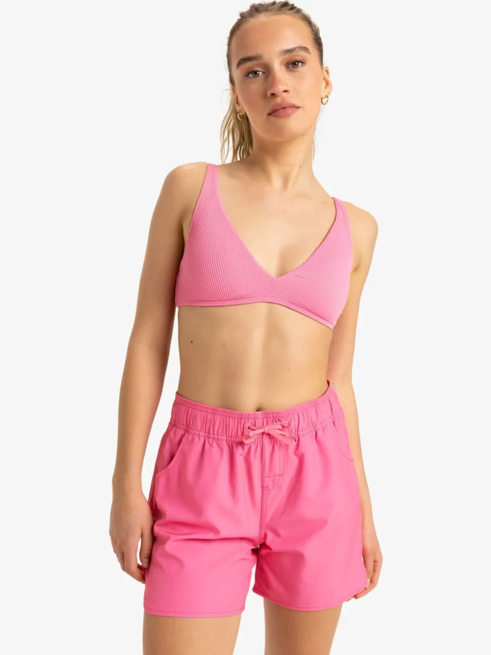 Roxy Pink Wave 5 Inch Mid Logo Board Shorts
