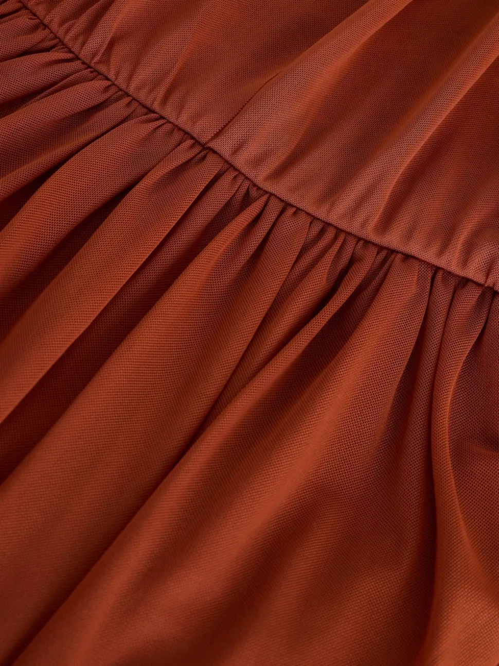 Rust Brown Mesh Multiway Wedding Guest Bridesmaid Maxi Dress