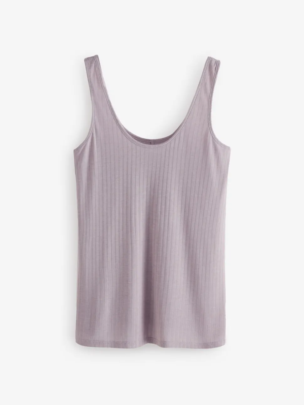 Rust/Cream/Mauve Purple Strappy Scoop Neck Slouch Ribbed Vests 3 Pack