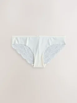 Sage Green Brazilian No VPL Lace Back Briefs 5 Pack