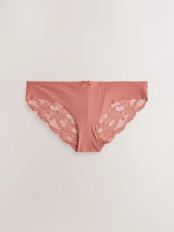 Sage Green Brazilian No VPL Lace Back Briefs 5 Pack