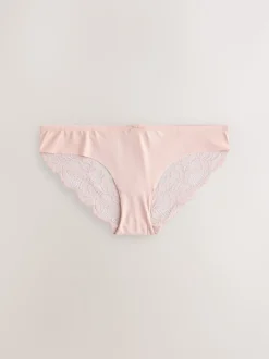 Sage Green Brazilian No VPL Lace Back Briefs 5 Pack