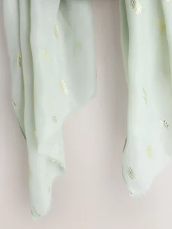 Sage Green Foil Lightweight Scarf