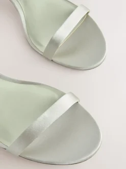 Sage Green Forever Comfort® Bridesmaid Round Toe Low Heel Simple Sandals