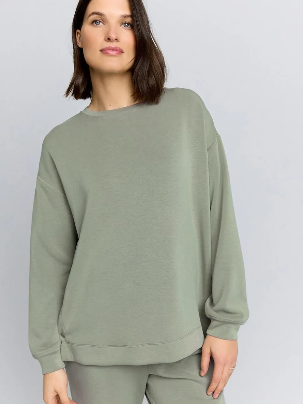 Sage Green Maternity Nursing Sweat Top