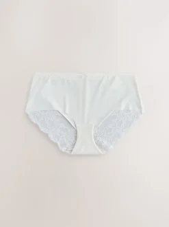 Sage Green Midi No VPL Lace Back Briefs 5 Pack