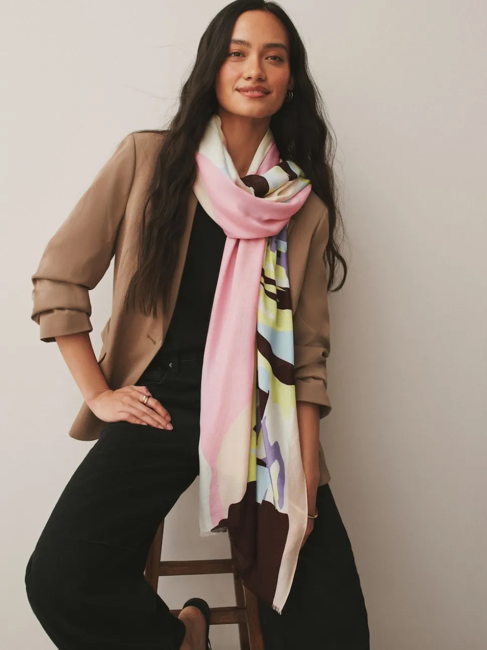 Scenic Pink Lightweight Scarf